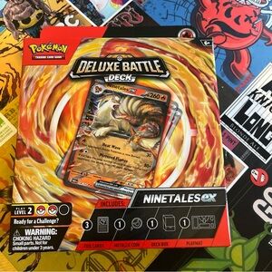 Pokemon TCG Ninetales ex Deluxe Battle Deck 60 Cards Playmat Deck Box Coin Foil